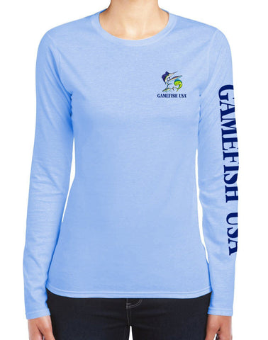 Image of Women's UPF 50 Lightweight Microfiber Moisture Wicking Performance Fishing Shirt Gamefish - Gamefish USA