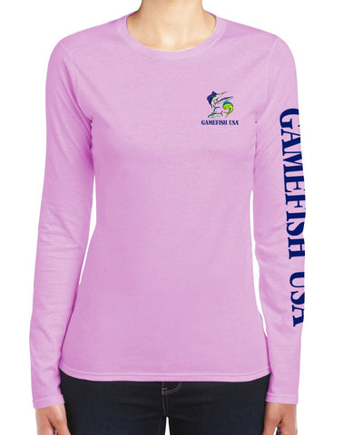 Image of Women's UPF 50 Lightweight Microfiber Moisture Wicking Performance Fishing Shirt Gamefish - Gamefish USA