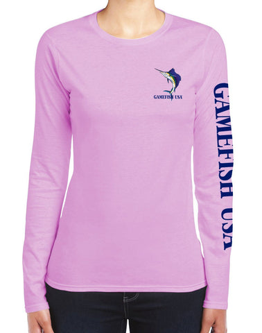 Image of Women's UPF 50 Lightweight Microfiber Moisture Wicking Performance Fishing Shirt Sailfish - Gamefish USA