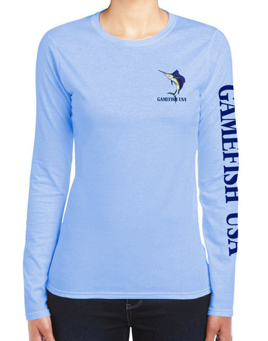 Image of Women's UPF 50 Lightweight Microfiber Moisture Wicking Performance Fishing Shirt Sailfish - Gamefish USA